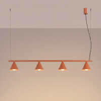 Sollux SL.2556 Kronleuchter NOX 4L rote ocker