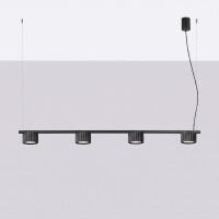 Sollux SL.2696 Kronleuchter AURA 4 schwarz Gx53 3