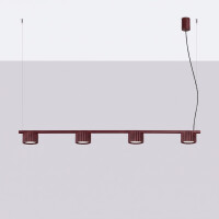 Sollux SL.2703 Kronleuchter AURA 4 burgund Gx53 3