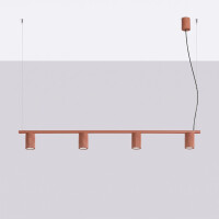 Sollux SL.2715 Kronleuchter KARBON 4 rote ocker 3