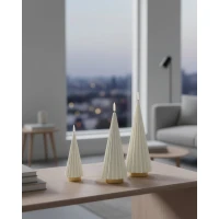 Elle Decoration Boreal L elfenbein LED Kerze 20 cm