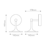 Issa 1-flammige LED-Wandleuchte ALM-ISSA-1WB-BG 5