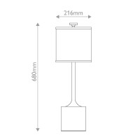 Issa 1-flammige Tischleuchte ALM-ISSA-TL-BG 5