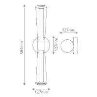 Elin LED-Wandleuchte HK-ELIN-LED-WB2-PC 6