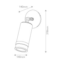 Pratt 1-flammige Strahler HK-PRATT-1LT-S gallery