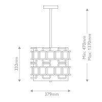 Sabina 3-flammige Pendelleuchte HK-SABINA-3P-BK 6