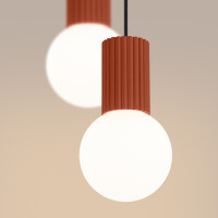 Sollux SL.1975 Pendelleuchte HALO 2P ockerrot 4