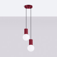 Sollux SL.1979 Pendelleuchte HALO 2P burgund 3