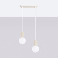Sollux SL.1983 Pendelleuchte HALO 2L beige 3