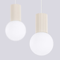 Sollux SL.1983 Pendelleuchte HALO 2L beige 5