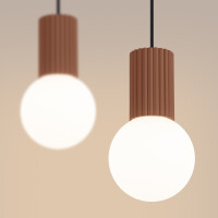 Sollux SL.1986 Pendelleuchte HALO 2L mocca 4
