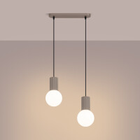 Sollux SL.1988 Pendelleuchte HALO 2L taupe