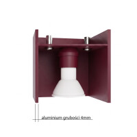 Sollux SL.2112 Wandleuchte QUAD 1 burgund 7