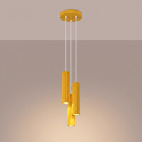 Sollux SL.2340 Pendelleuchte KARBON 3P gelb 2
