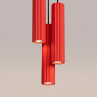 Sollux SL.2341 Pendelleuchte KARBON 3P rot 4