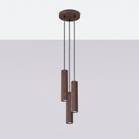 Sollux SL.2342 Pendelleuchte KARBON 3P braun 3