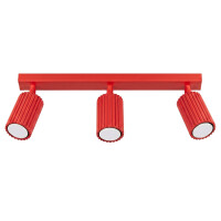 Sollux SL.2366 Deckenleuchte KARBON 3L rot 1