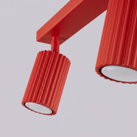 Sollux SL.2366 Deckenleuchte KARBON 3L rot 4