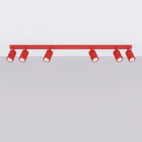 Sollux SL.2369 Deckenleuchte KARBON 6L rot 3