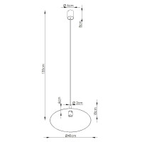 Sollux SL.2547 Pendelleuchte NOX 40 gelb 7