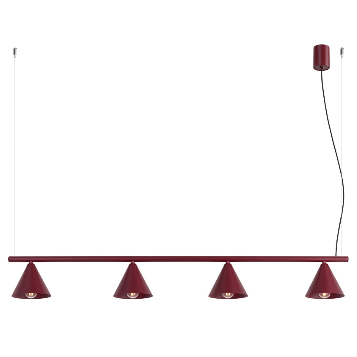 Sollux SL.2558 Kronleuchter NOX 4L burgund