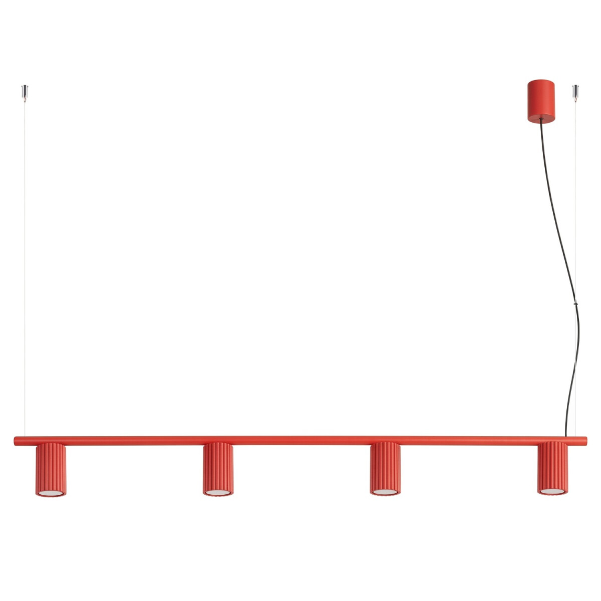 Sollux SL.2724 Kronleuchter KARBON 4 rot