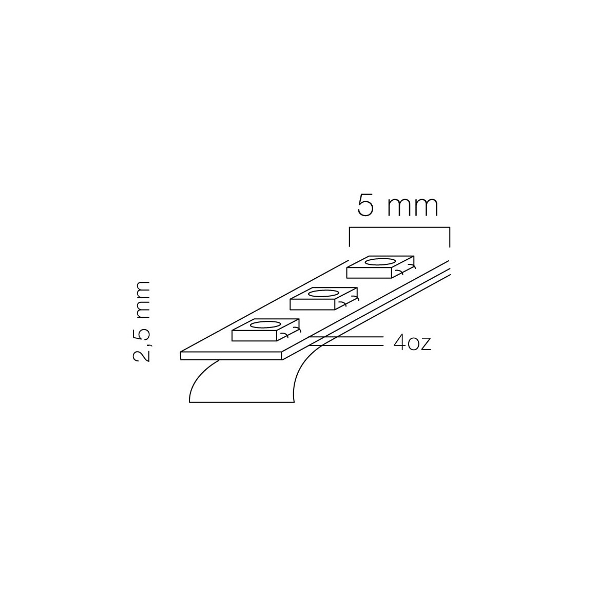 LED Strip 5m 300 LED warmweiss 5mm SMD3528 IP20