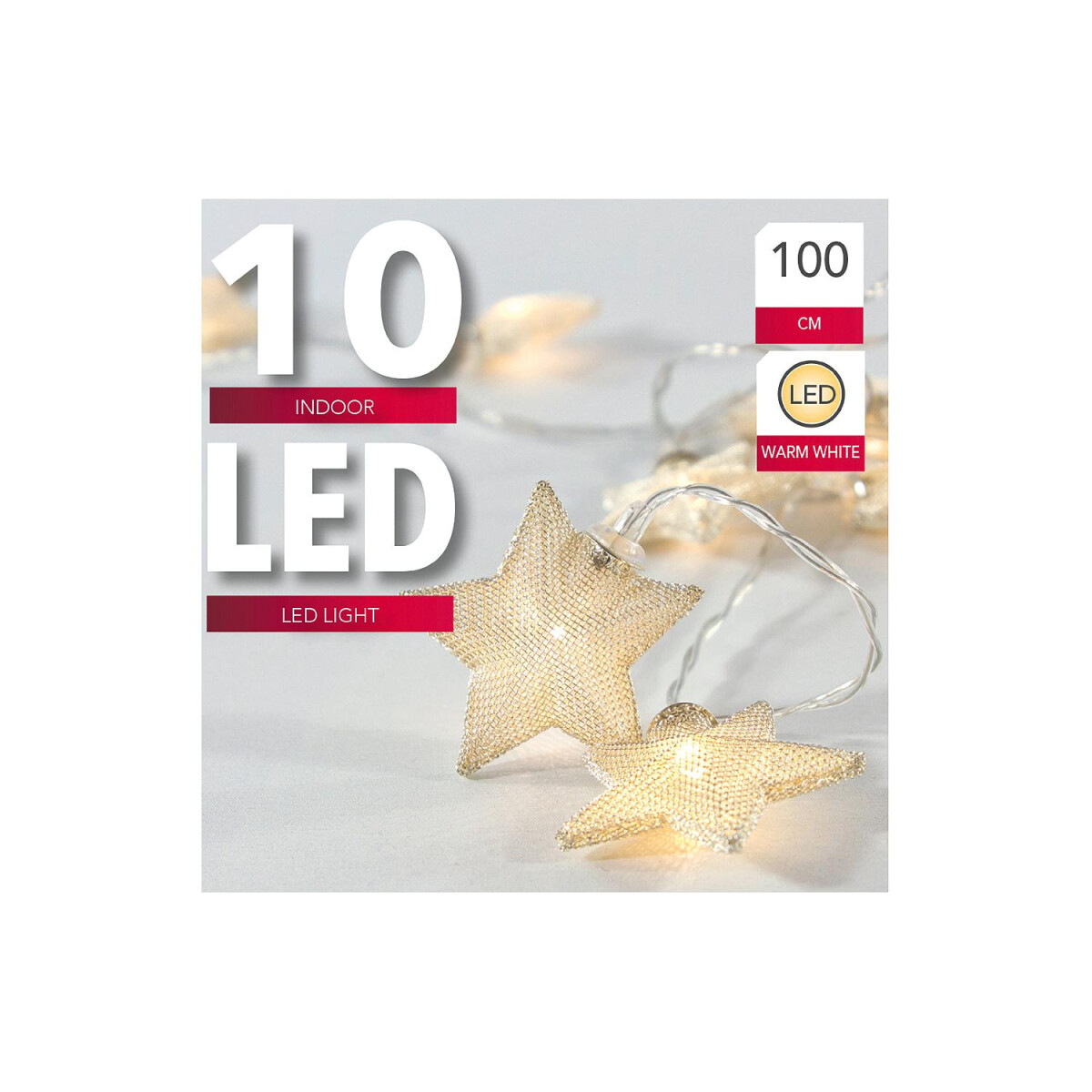LED Lichterkette Sterne 10 Stück 1m