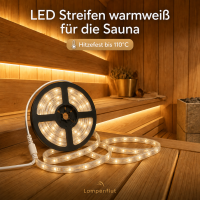 Sauna LED Strips bis 110°C warmweiss gallery