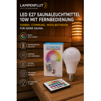 LED Sauna RGB 800lm Leuchtmittel E27 10W gallery