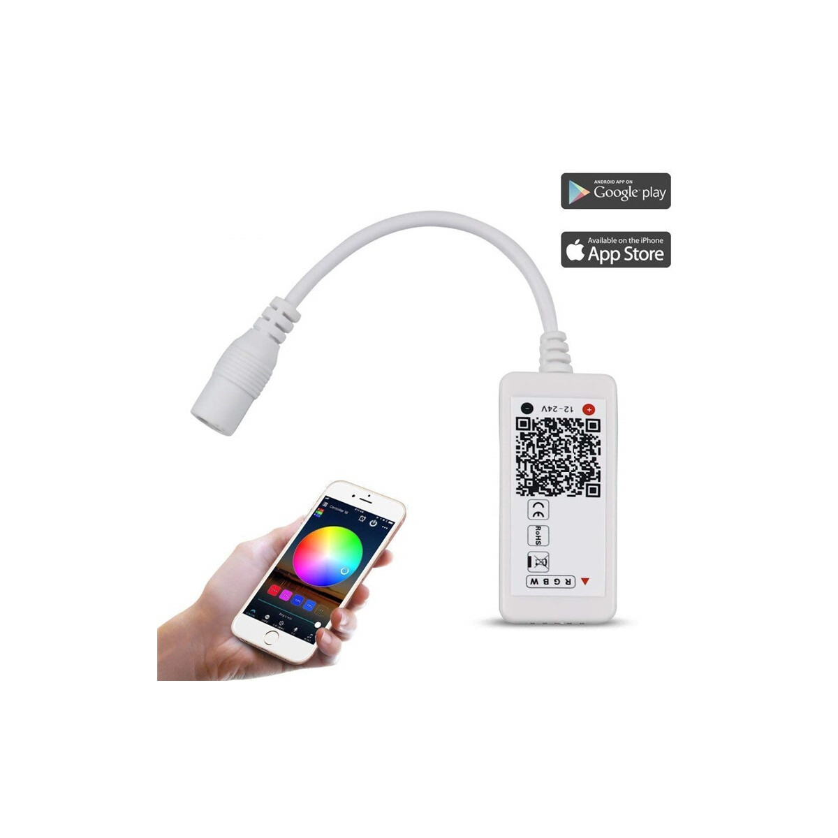LED RGB/RGBW Bluetooth Controller für LED Strips inkl. App