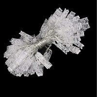 LED Lichterkette mit 20 Klammern Deko warmweiss 2m 4