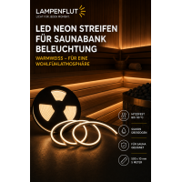 LED NEON Strip Saunabeleuchtung warmweis gallery