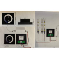 LED Controller dimmer einfarbig für Wandeinbau Touch 3