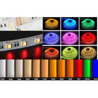 12V RGBW LED Sauna Strips inkl. weiss 5m + Saunaduft 8