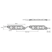 Salzsauna LED Module für Rückwand 40x 0,7W warmwei