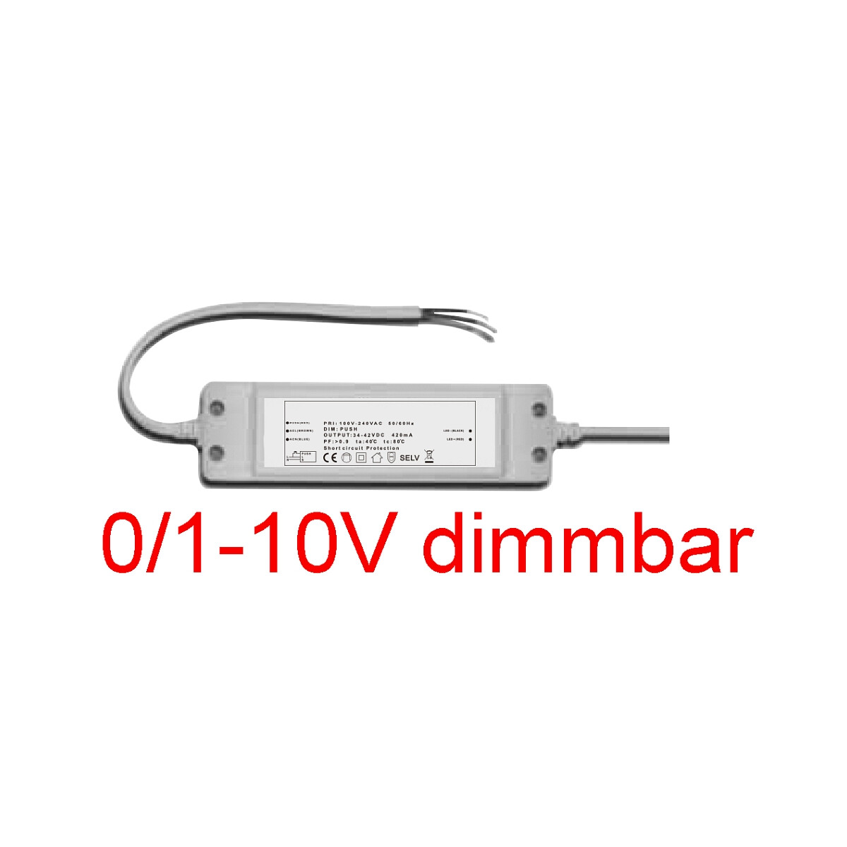 LED Netzteil 0/1-10V dimmbar, für LED Panel 36 Watt
