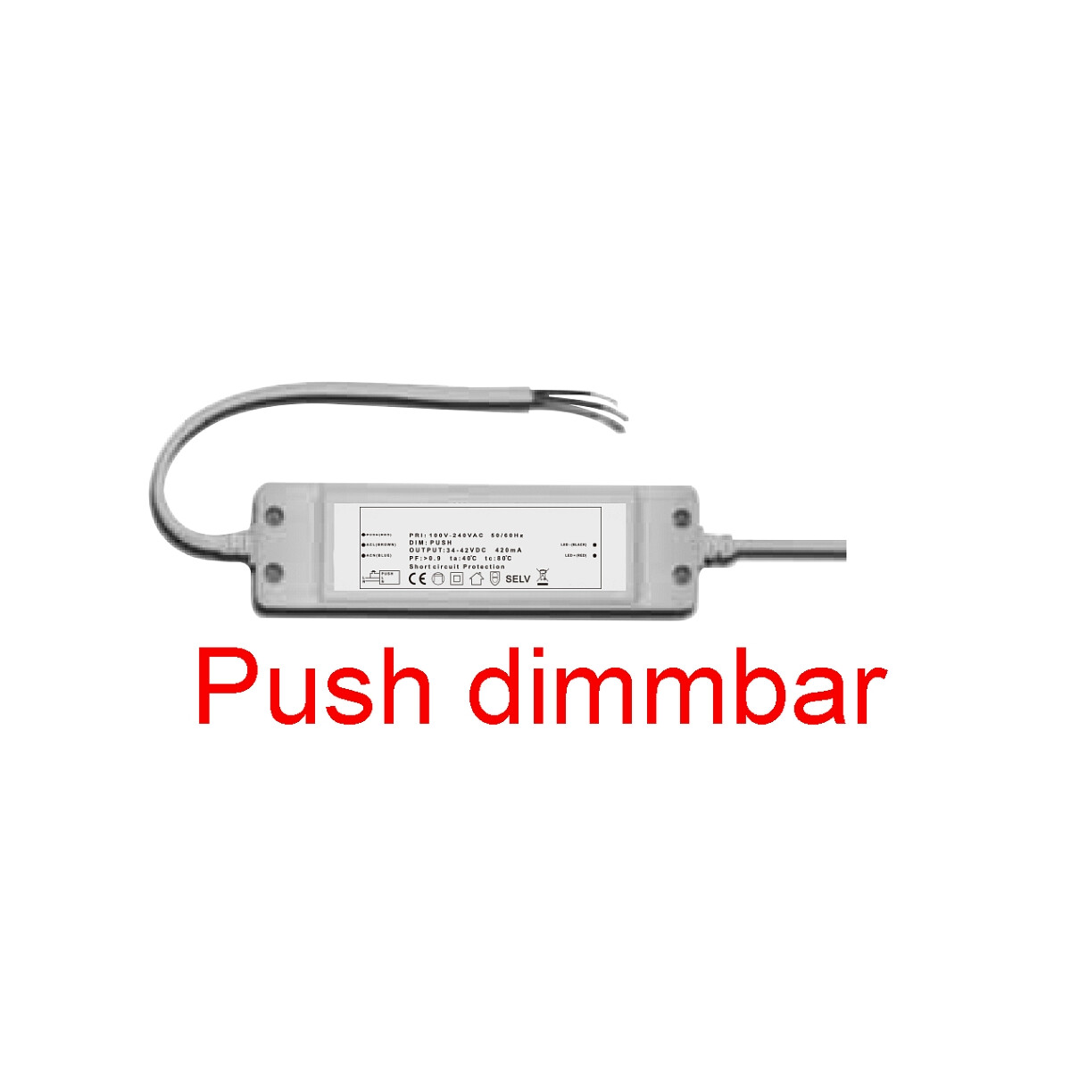 LED Netzteil Push dimmbar, für LED Panel 36 Watt
