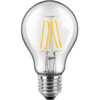 LED Birnenform 7W (60W) E27 810lm WW, Glas (klar)