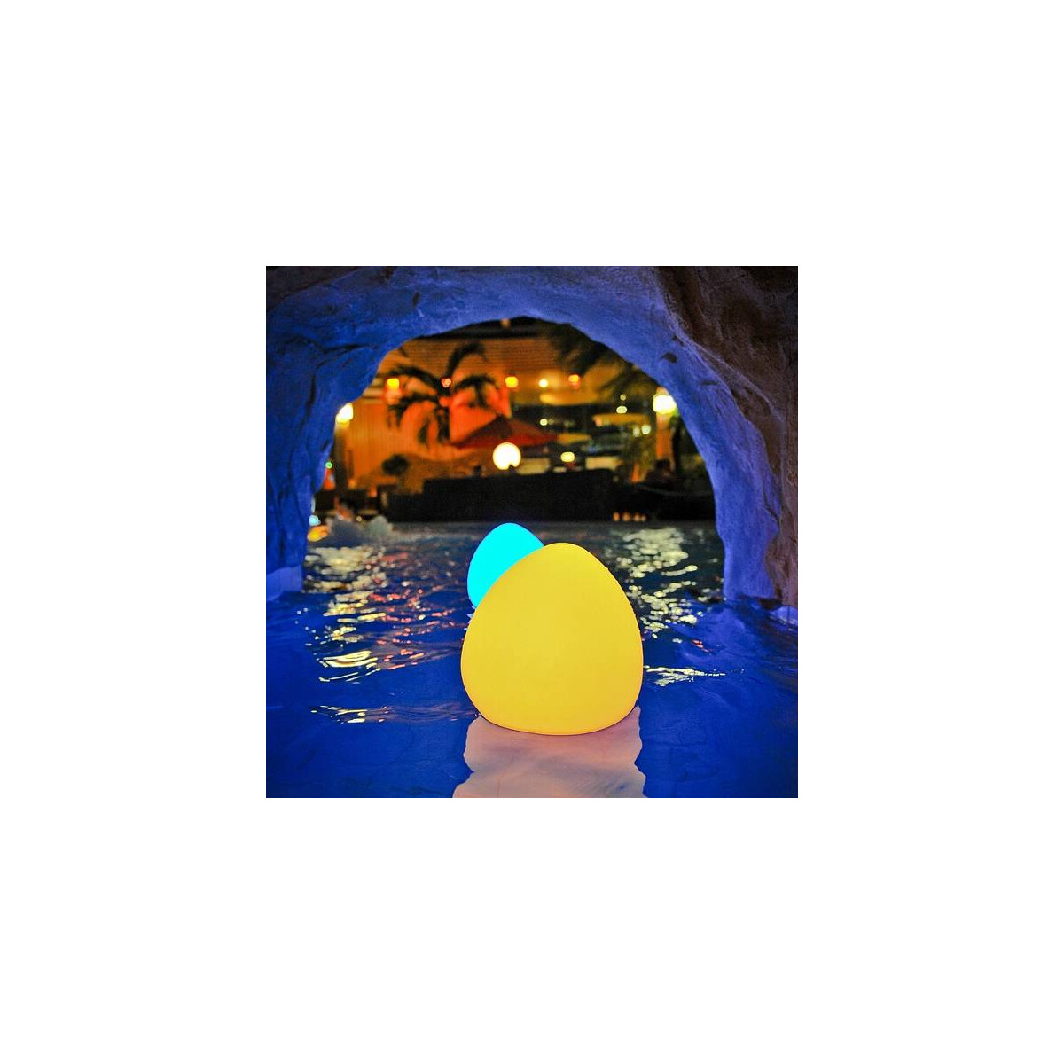 STONE kabellose, schwimmfähige LED Leuchte "App-control" ̃25x26cm