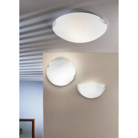 Fabas Luce Fox Wandleuchte E27 1X60W Metall und Glas Weiss 2