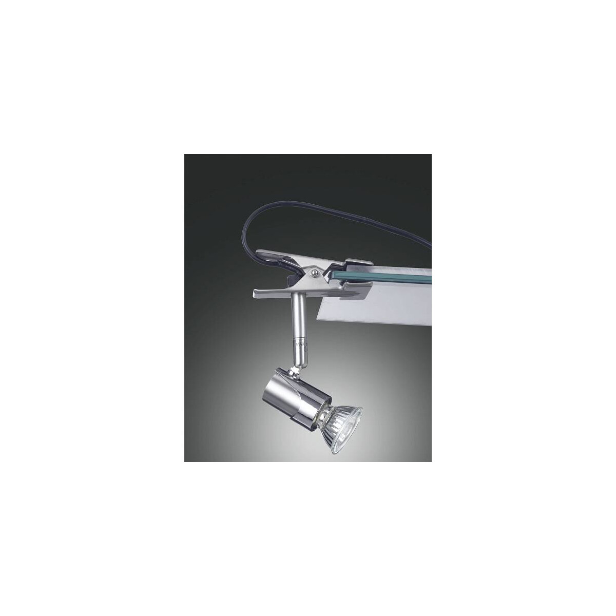 Fabas Luce Alice Klemmspot GU10 1X50W Metall Nickel satiniert