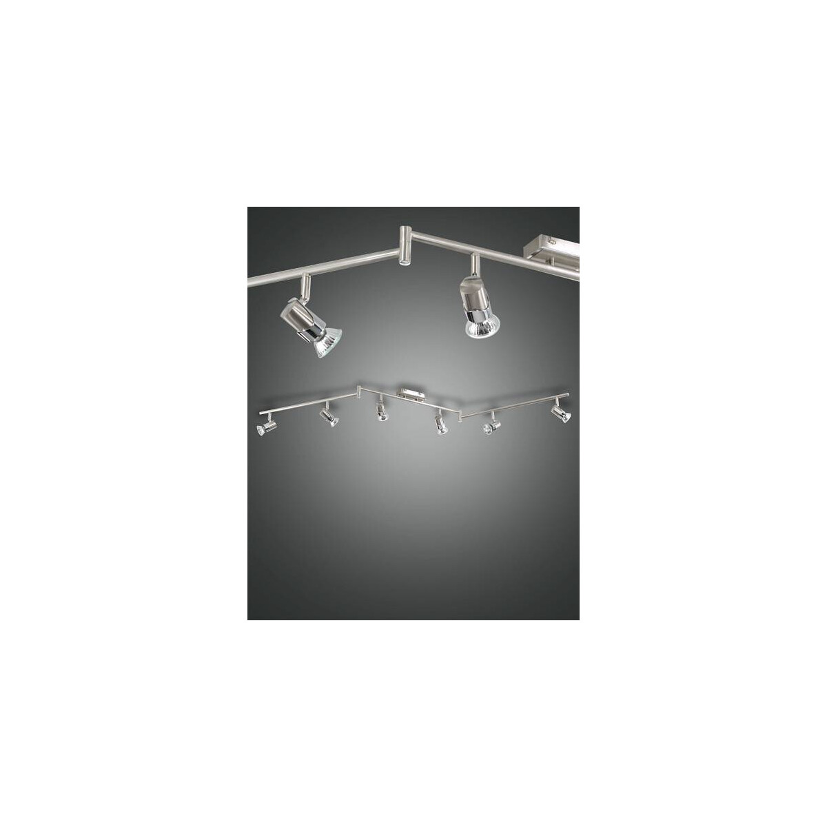 Fabas Luce Alice Spot GU10 6X50W Metall Nickel satiniert
