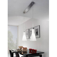 Fabas Luce Diana Pendelleuchte E27 2X60W Metall und geblasen
