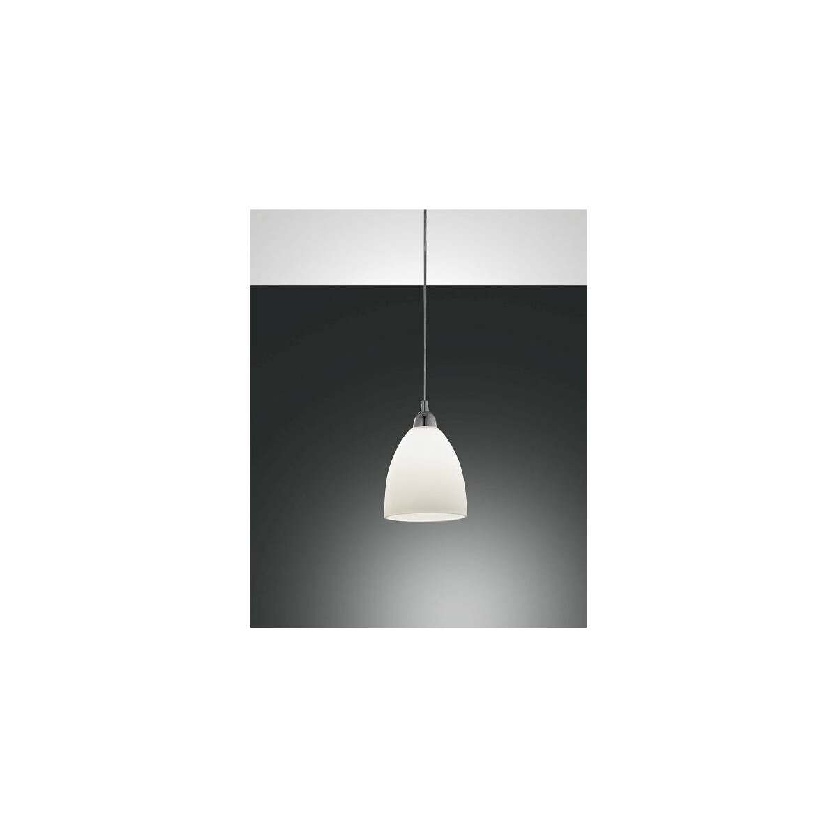 Fabas Luce Provenza Pendelleuchte E27 1X60W Metall und zentrifugiertes Glas Weiss