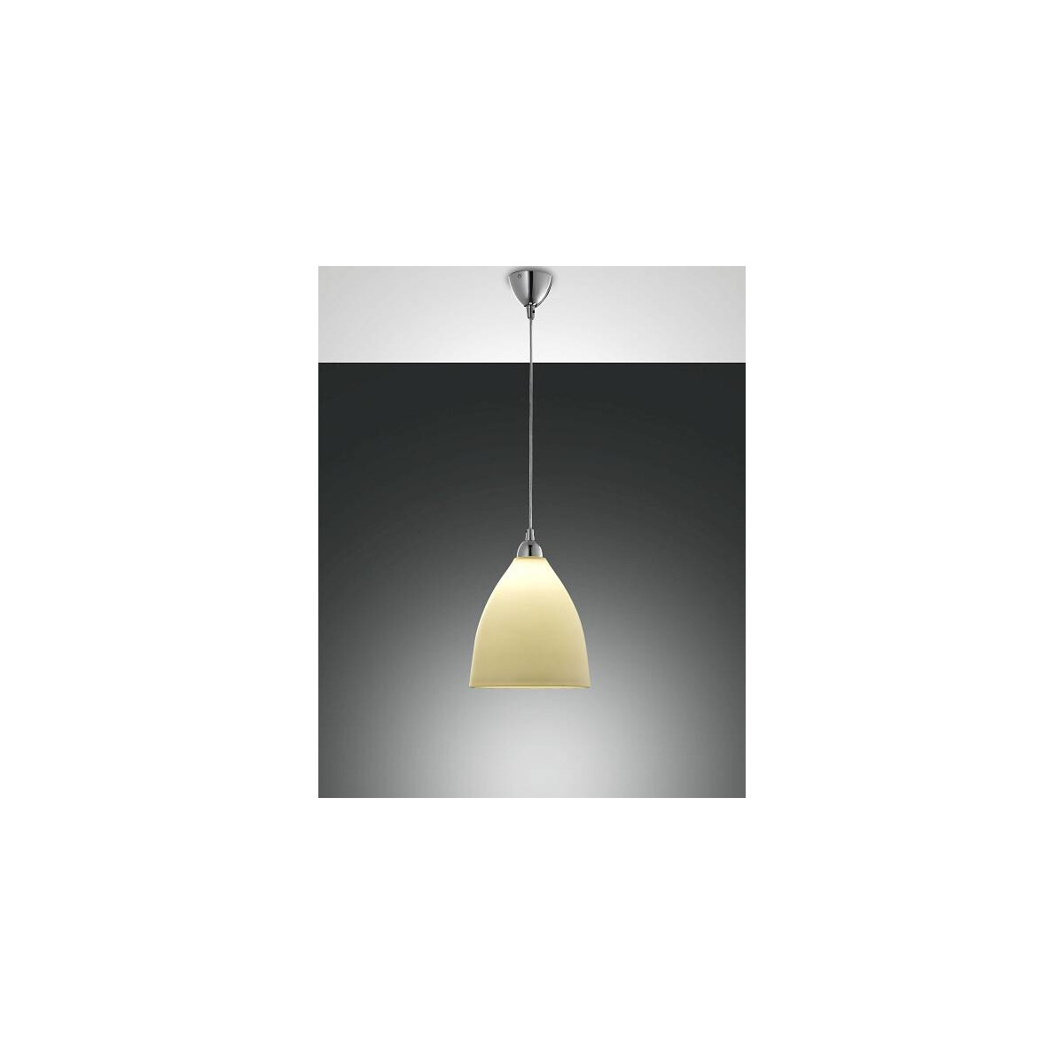 Fabas Luce Provenza Pendelleuchte E27 1X60W Metall und zentrifugiertes Glas Amber