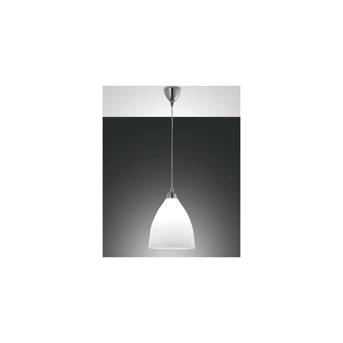 Fabas Luce Provenza Pendelleuchte E27 1X60W Metall und zentrifugiertes Glas Weiss