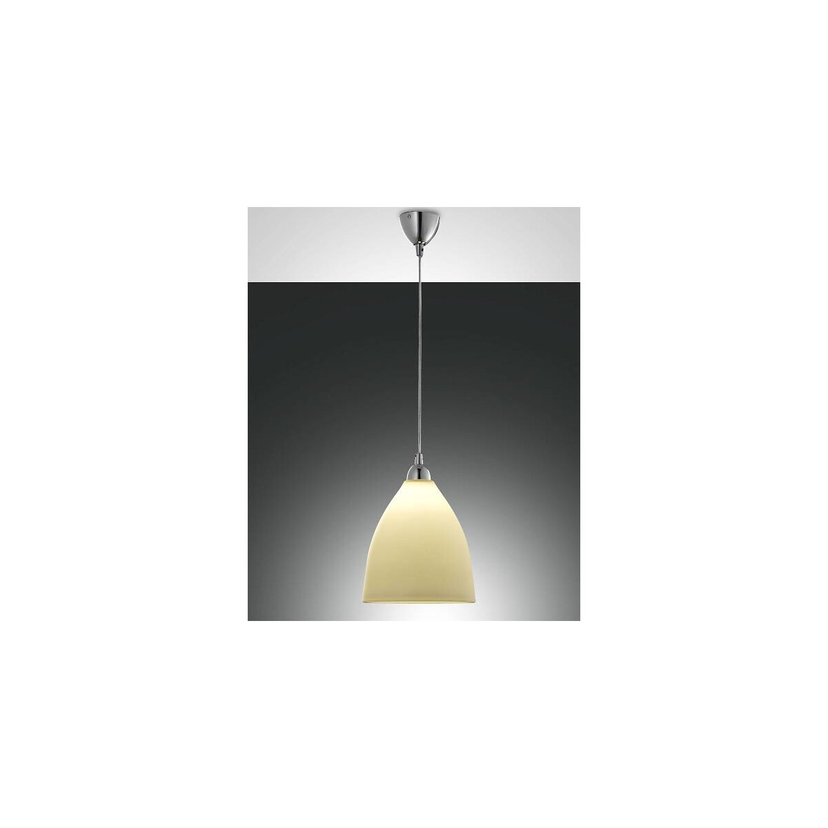 Fabas Luce Provenza Pendelleuchte E27 1X60W Metall und zentrifugiertes Glas Amber