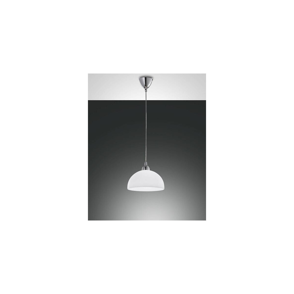 Fabas Luce Nice Pendelleuchte E27 1X60W Metall und zentrifugiertes Glas Weiss