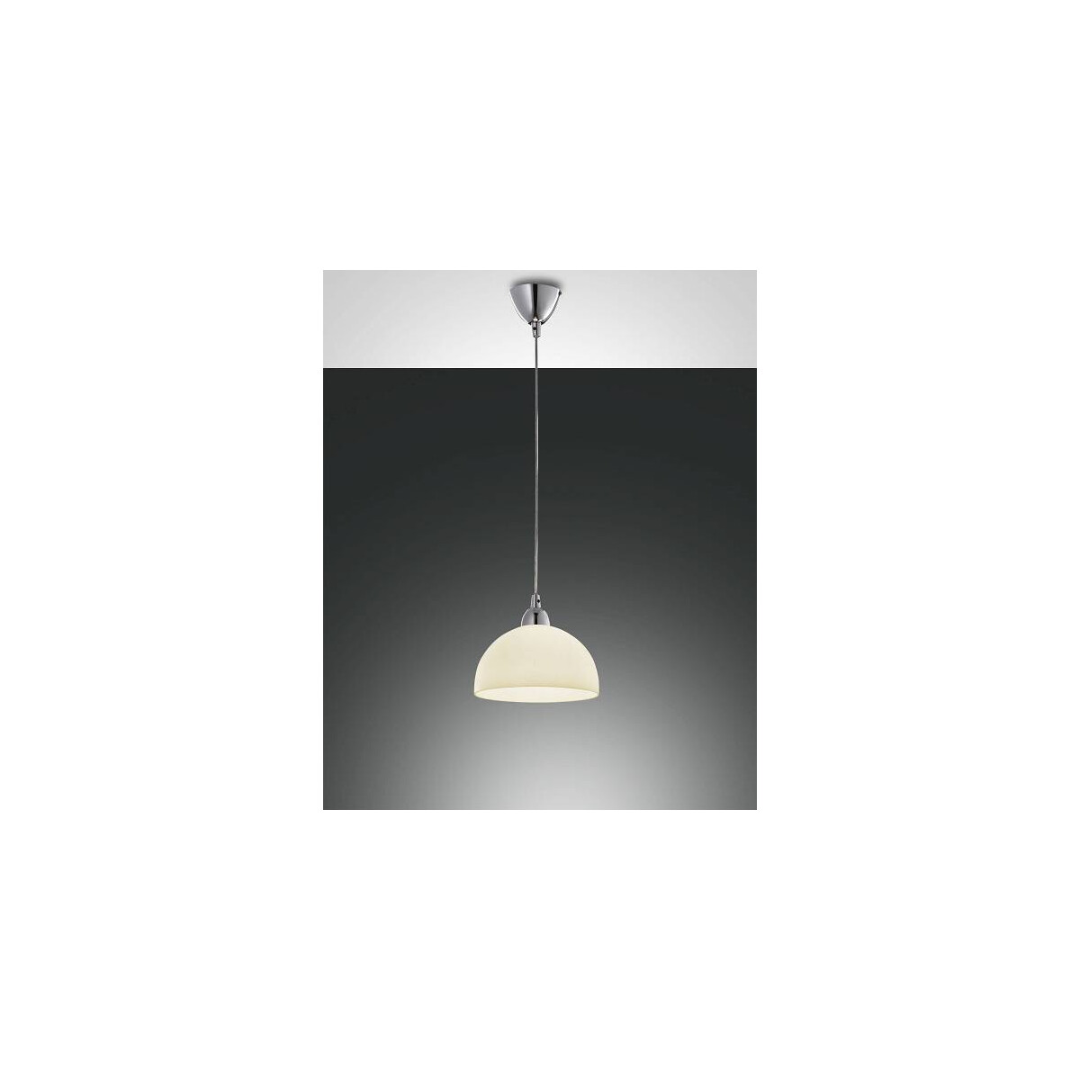 Fabas Luce Nice Pendelleuchte E27 1X60W Metall und zentrifugiertes Glas Amber